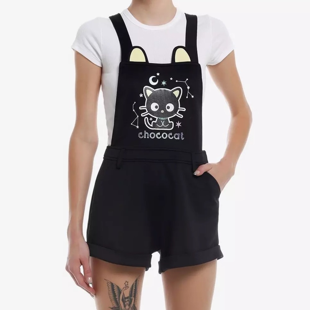Chococat Celestial Glitter Scuba Shortalls Hot Topic Sanrio Hello Kitty